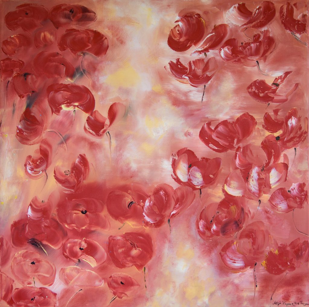 Blütensturm, Acryl 50x50, Bild Nr. 73