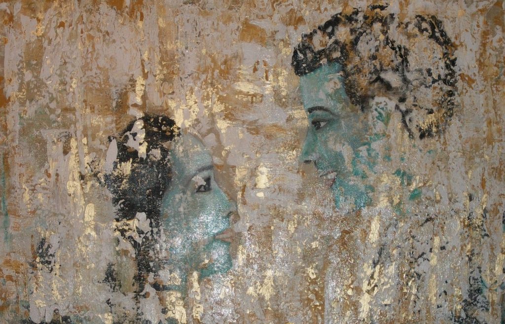 Brautpaar Mischtechnik 50x70, Bild Nr. 152