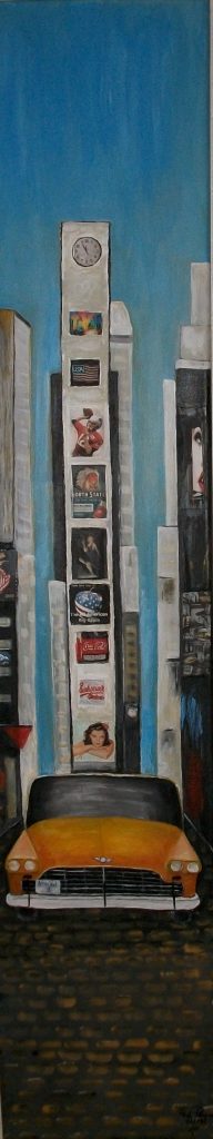 Times Square, Bild Nr. 67, Acryl Mischtechnik 30x150 