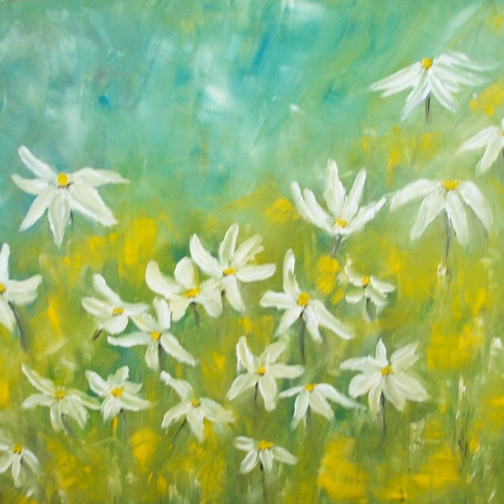 Margarittenwiese, Bild Nr. 46 in Öl 40x40