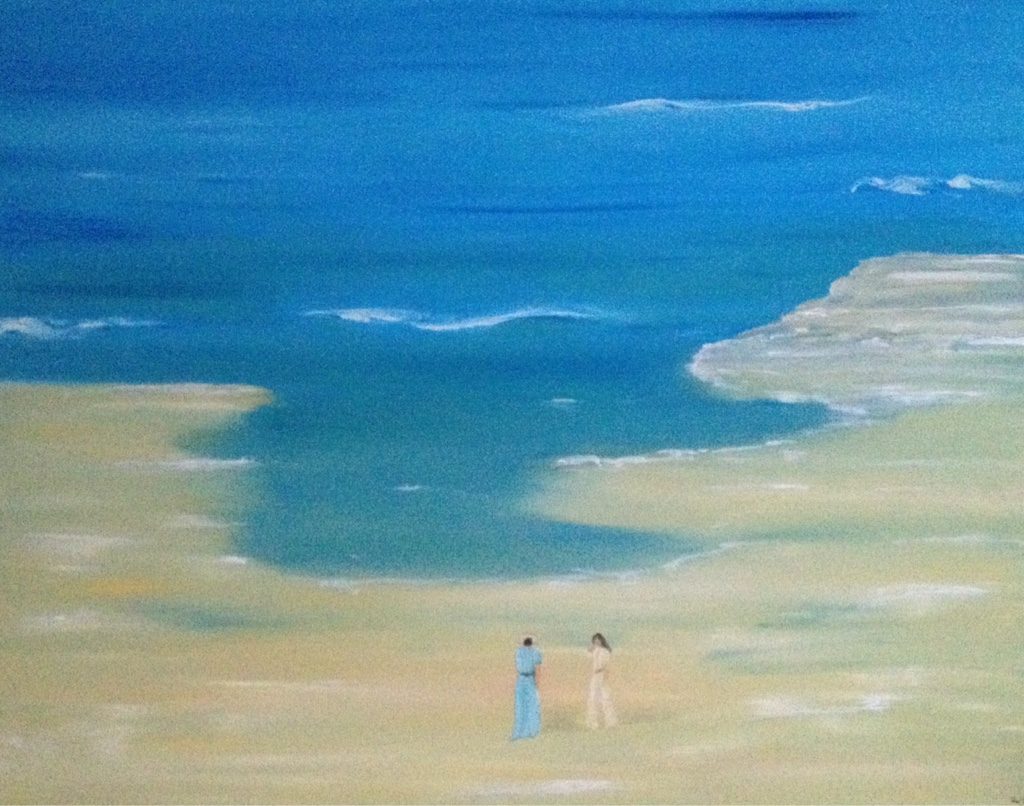 Schönes Wattenmeer, Bild Nr. 142, Öl 80x100