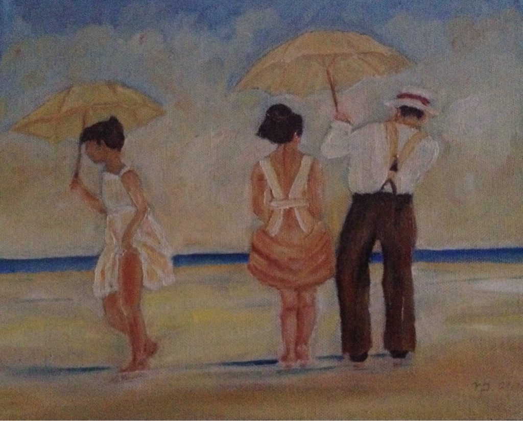 Sommerfreude nach Jack Vettriano in Öl 24x30, Bild Nr. 78