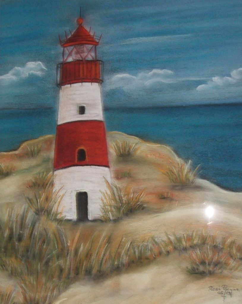 Lister Leuchtturm, Pastellkreide, 50x70, Bild Nr. 36