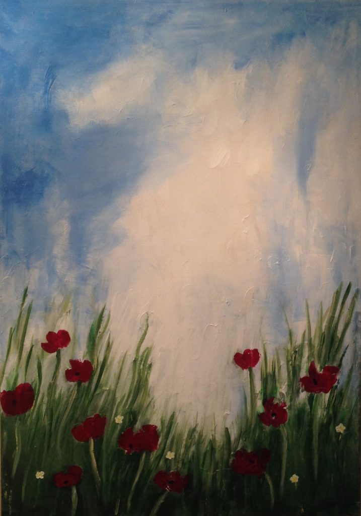 Blumenwiese, Acryl 50x70, Bild Nr. 184